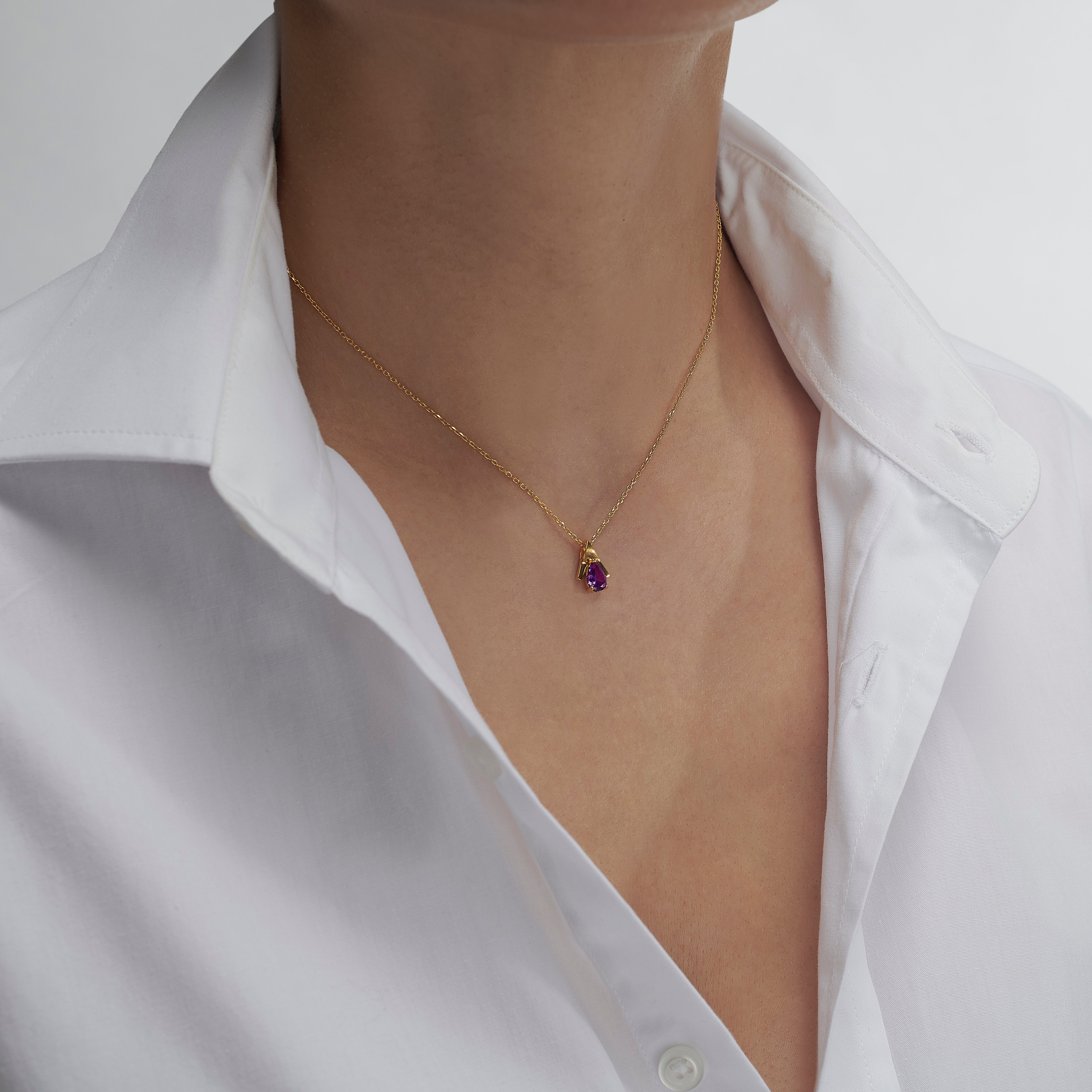 MINI LOGO PURPLE NECKLACE