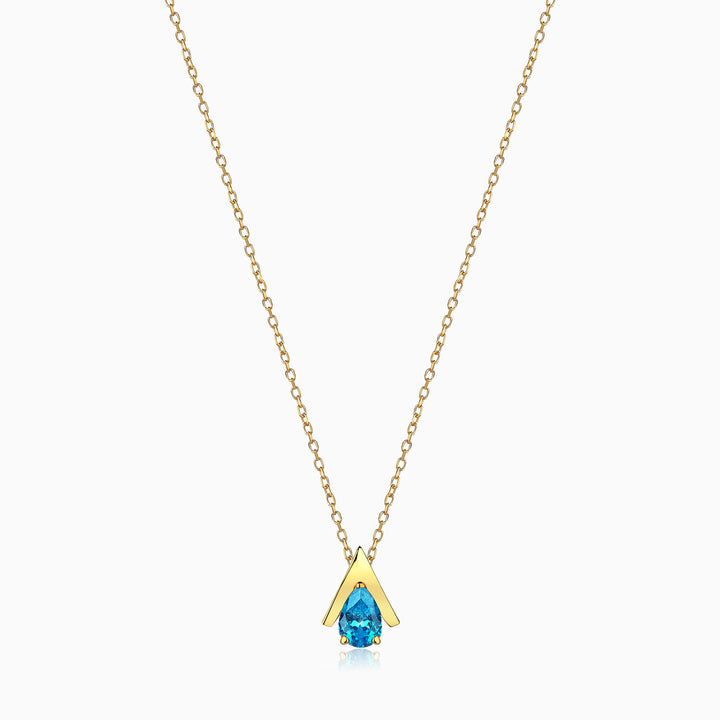MINI LOGO BLUE NECKLACE