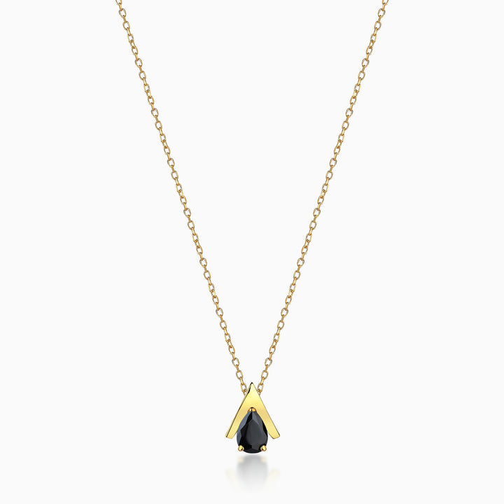 MINI LOGO BLACK NECKLACE