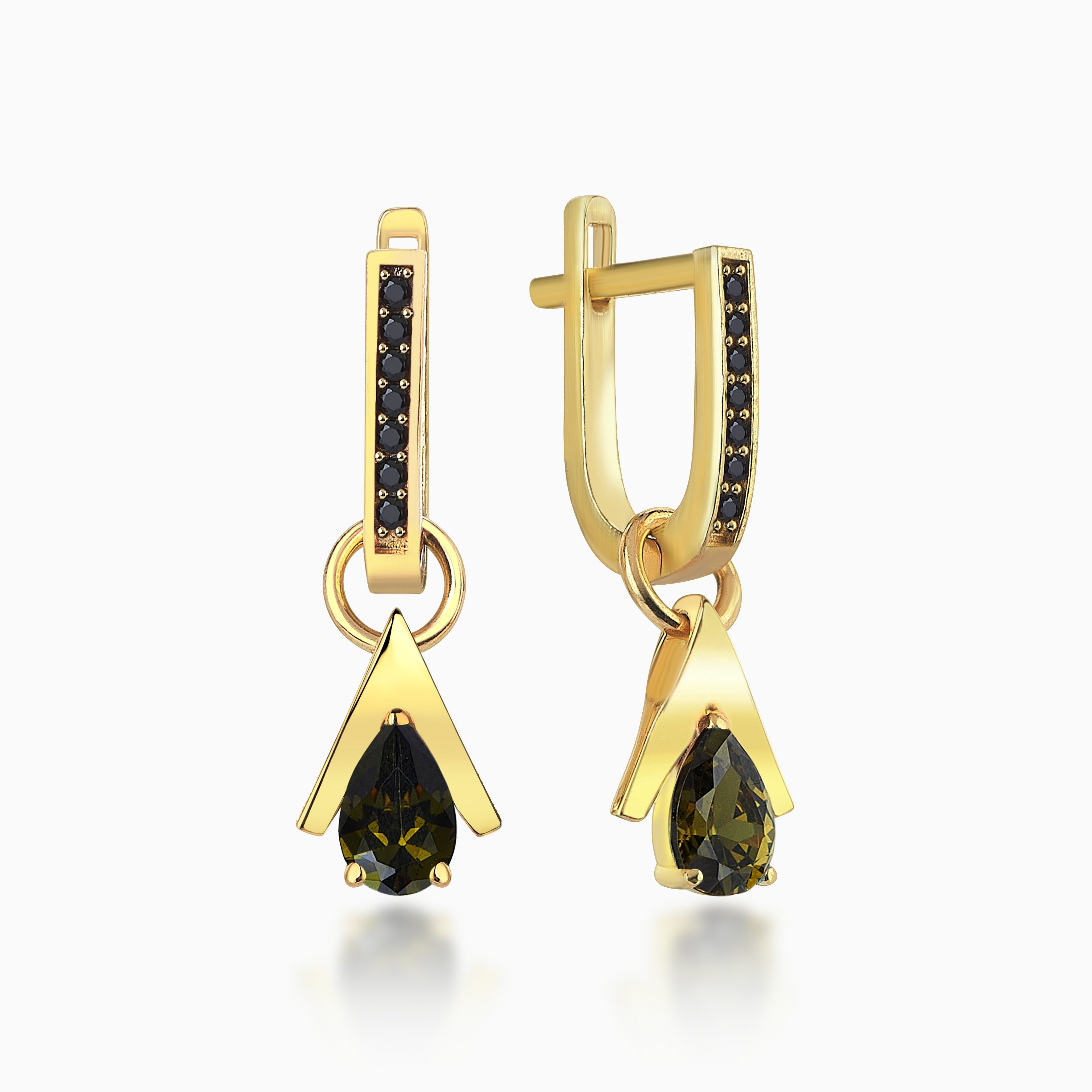 MINI LOGO GREEN EARRING