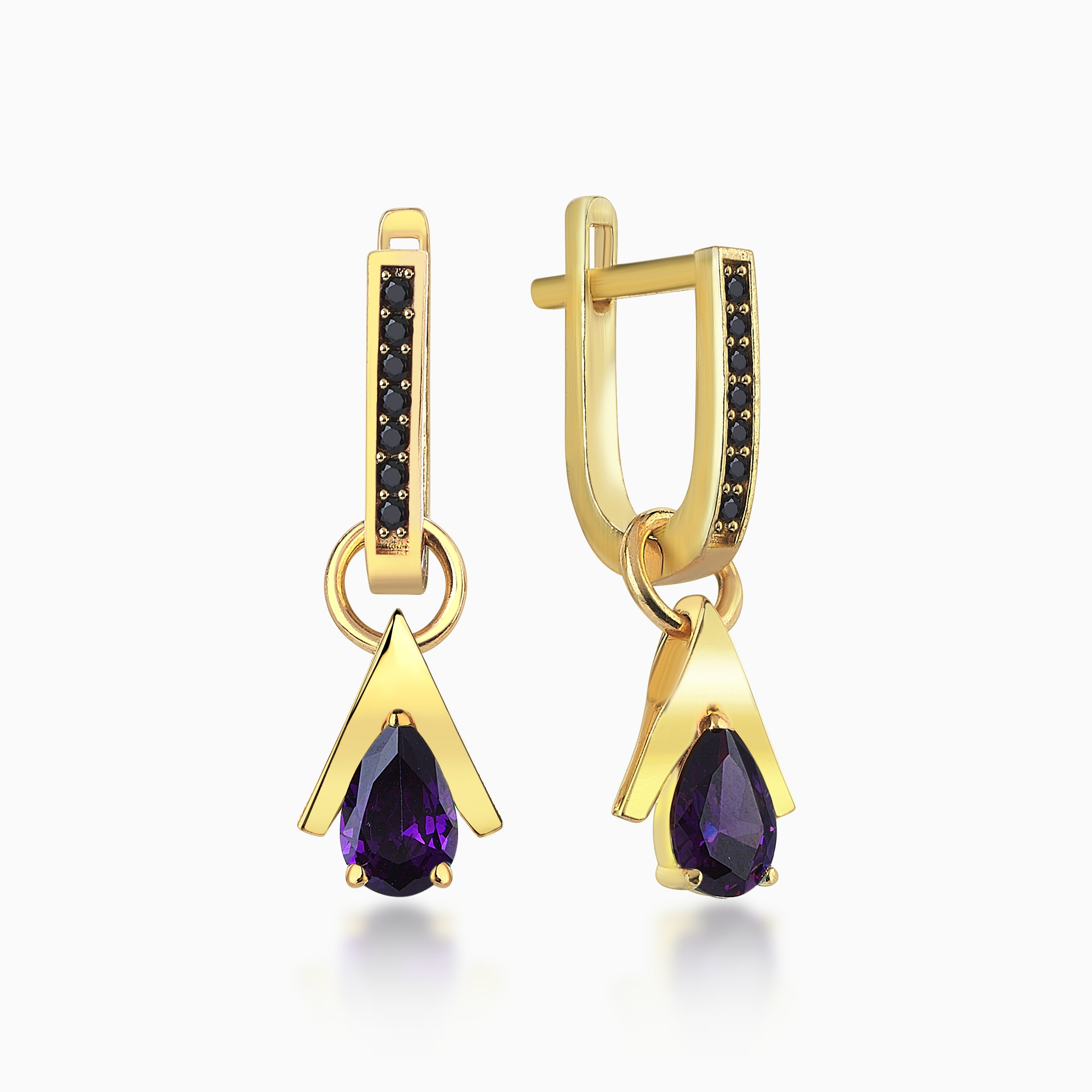 MINI LOGO PURPLE EARRING