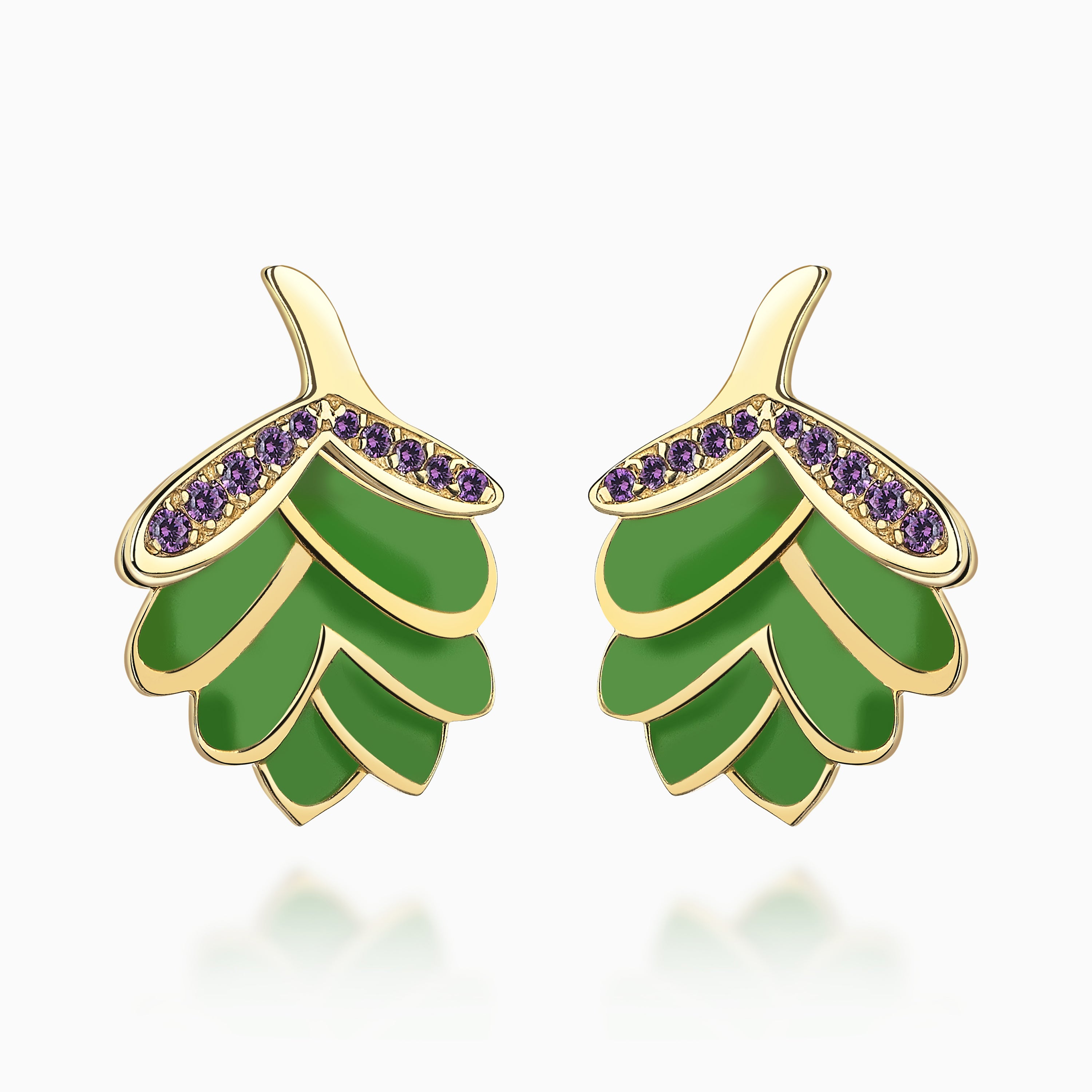 BRIZA MEDIA EARRING - ENAMEL & STONES