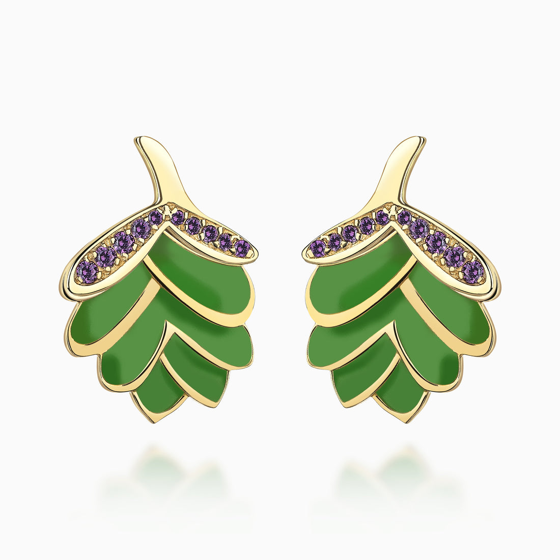 BRIZA MEDIA EARRING - ENAMEL & STONES