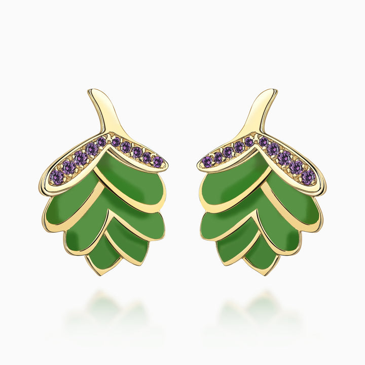 BRIZA MEDIA EARRING - ENAMEL & STONES