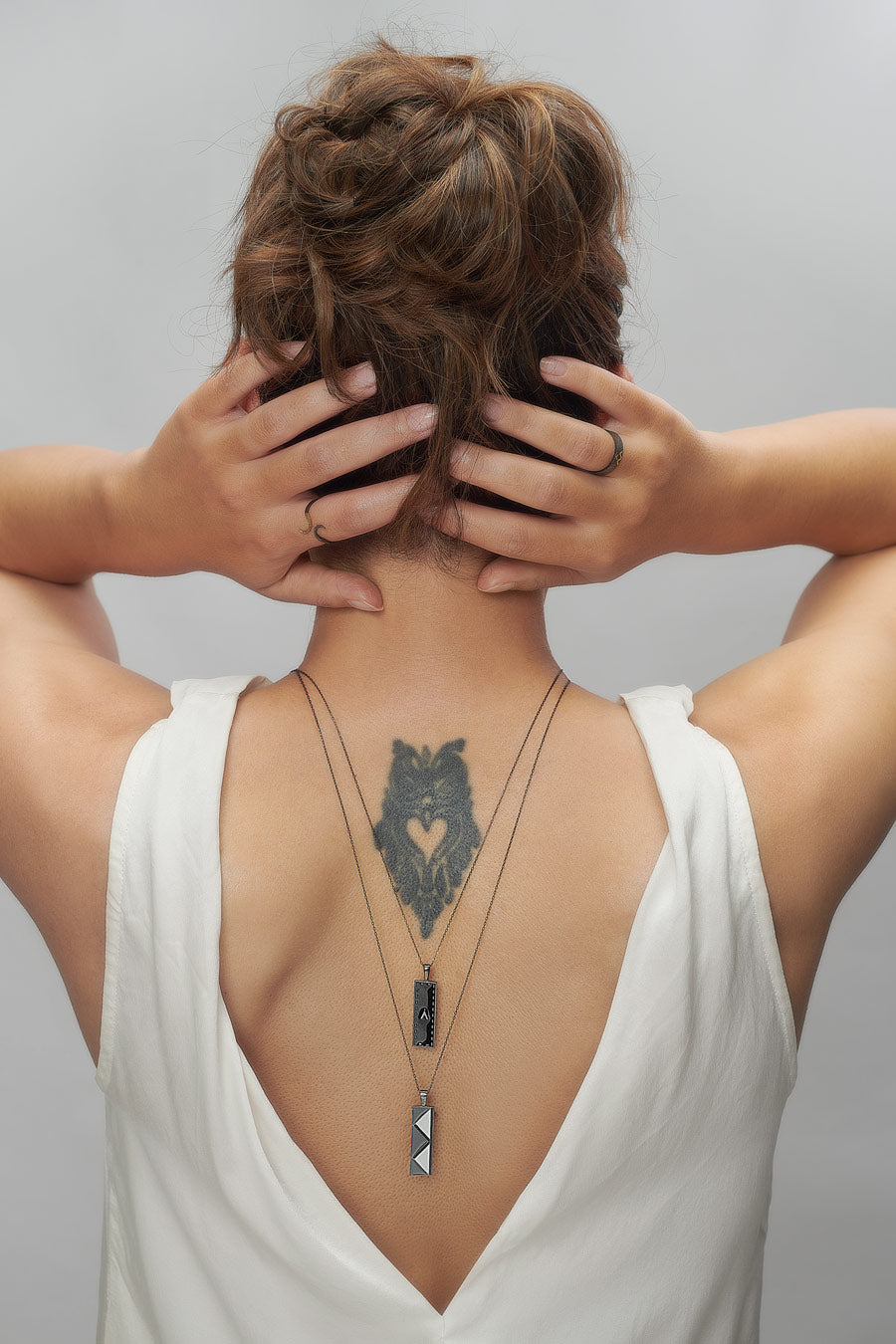 STITCH LOGO PENDANT NECKLACE